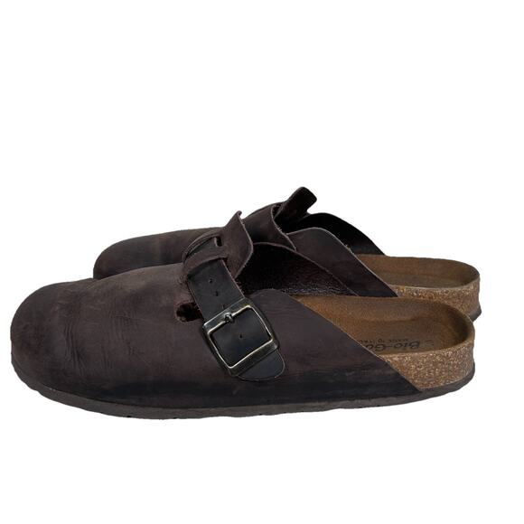 Bio Gold mens sz 11 oiled leather made in Italy sandals clogs cork Hippie Boho - Picture 1 of 7